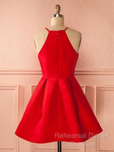Simple Red Short Semi Formal Prom Dress, Short Red Homecoming Dress, Red Short Mini Formal Dress